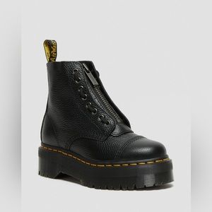 Dr. Martens Sinclair Milled Nappa Leather Platform Boots, Size 7